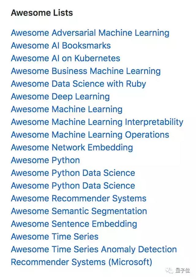 Python机器学习资源菜单，选库找工具不愁，GitHub精选列表都齐了